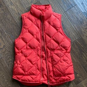Red J Crew Puffer Vest